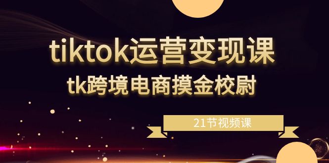 tiktok运营变现课，tk跨境电商摸金校尉（21节视频课）-飞享资源网